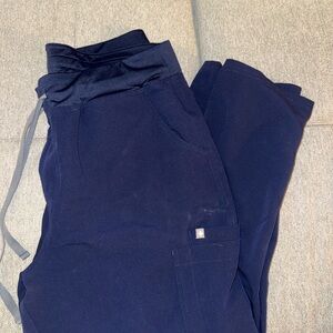 Navy Blue Figs yola skinny scrub pants (high waisted)